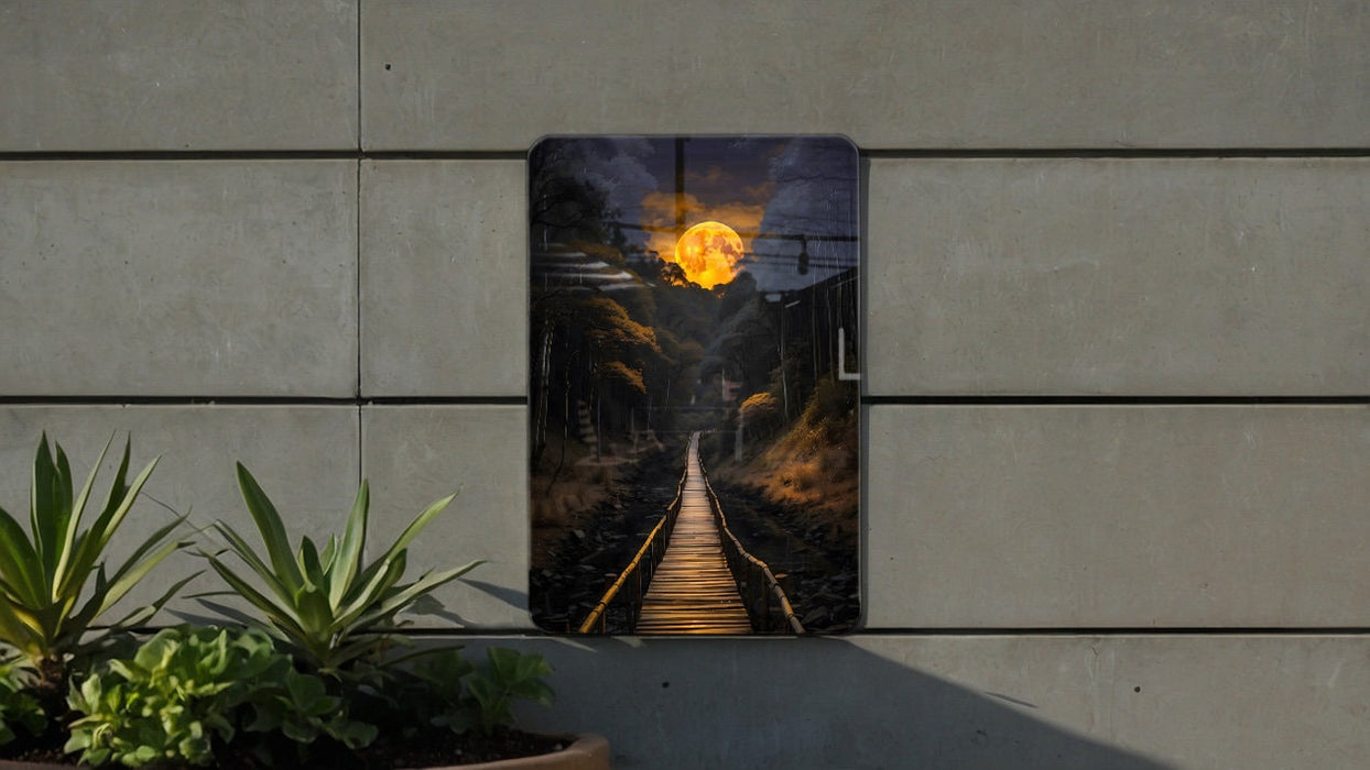 Bright Moon Nature Wall Art Metal Sign - Night Sky Decor, Moonlit Scenery, Celestial Art, Peaceful Landscape, Serene View