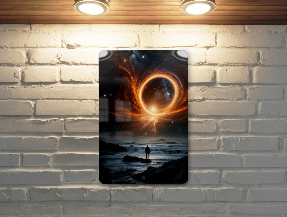 Black Hole Nature Wall Art Metal Sign - Cosmic Wilderness, Space Decor, Sci-Fi Art, Galaxy Theme, Celestial Beauty