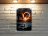 Black Hole Nature Wall Art Metal Sign - Cosmic Wilderness, Space Decor, Sci-Fi Art, Galaxy Theme, Celestial Beauty