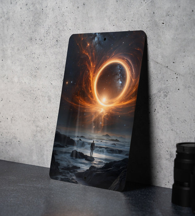 Black Hole Nature Wall Art Metal Sign - Cosmic Wilderness, Space Decor, Sci-Fi Art, Galaxy Theme, Celestial Beauty