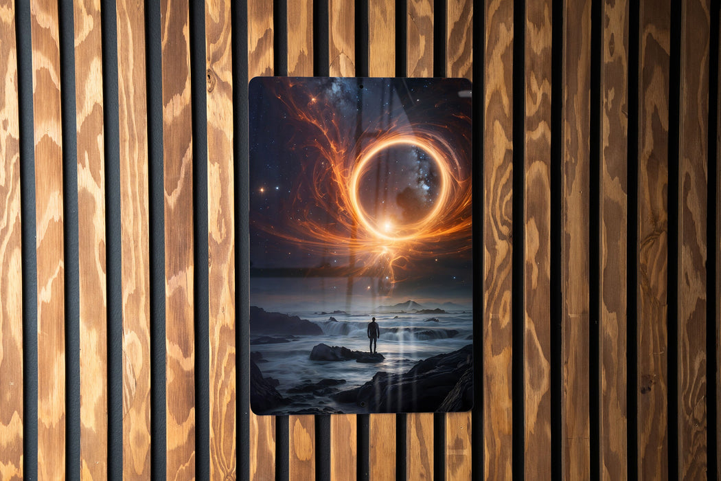 Black Hole Nature Wall Art Metal Sign - Cosmic Wilderness, Space Decor, Sci-Fi Art, Galaxy Theme, Celestial Beauty