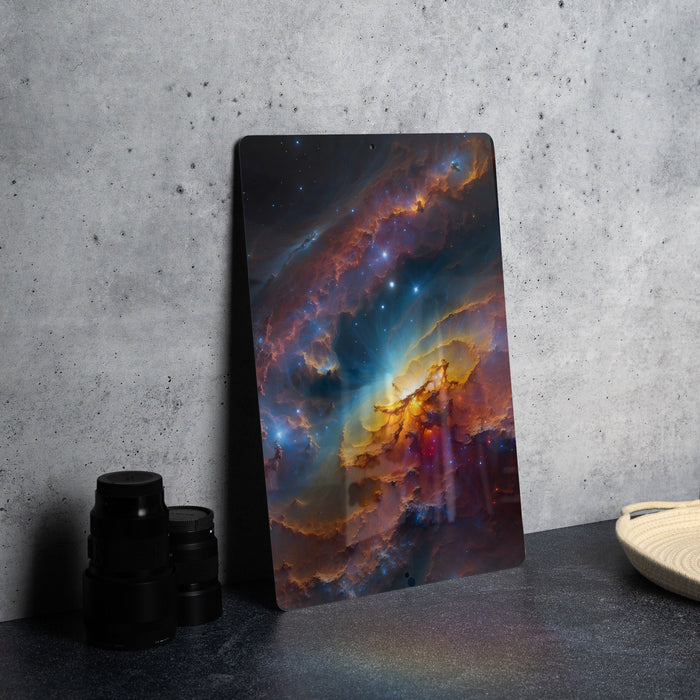 Colorful Galaxy Wall Art Metal Sign - Cosmic Decor, Space Art, Universe Painting, Sci-Fi Beauty, Astral Design