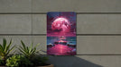 Colorful Night Sky Ocean Wall Art Metal Sign - Starry Sea, Celestial Waters, Cosmic Ocean, Night Beach, Serene View