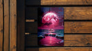 Colorful Night Sky Ocean Wall Art Metal Sign - Starry Sea, Celestial Waters, Cosmic Ocean, Night Beach, Serene View
