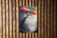 Colorful Tree Dark Mountainscape Metal Sign - Vibrant Nature, Scenic Art, Wilderness Decor, Mountain View, Forest Theme