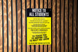 Classroom Rules Metal Sign - Notice to Students - High-School Class Decor - Easy to Clean Classroom Decor - Educational