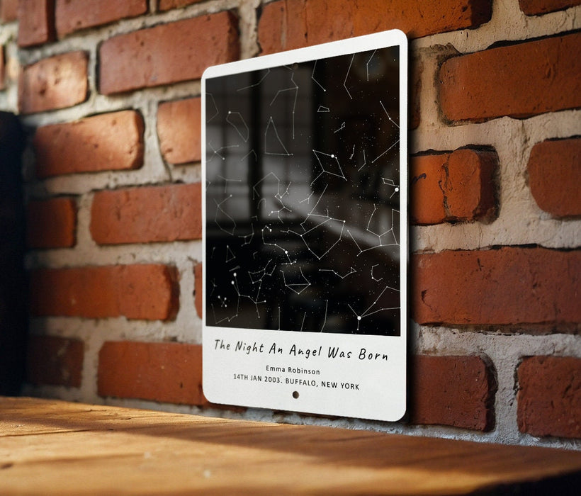 Custom Metal Star Map, Mothers Day Gift, The Day You Were Born Star Map, Personalized Star Map, Personal Birthday Gift, Nursery Decor