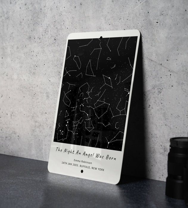 Custom Metal Star Map, Mothers Day Gift, The Day You Were Born Star Map, Personalized Star Map, Personal Birthday Gift, Nursery Decor