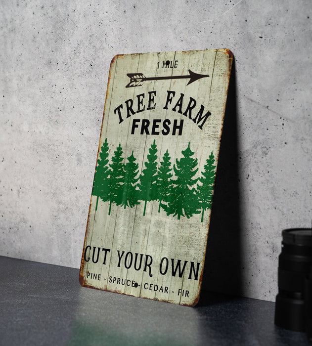 Vintage Christmas Metal Sign, Christmas Tree Farm, Christmas Decor, Merry Christmas Sign, Christmas Vintage, Rustic Christmas