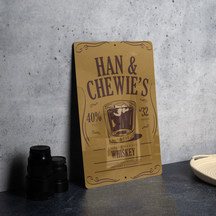 Star Wars Metal Sign, Hans, Chewie, Mancave/Bar Sign, Star Wars Whiskey, Vintage Style Sign