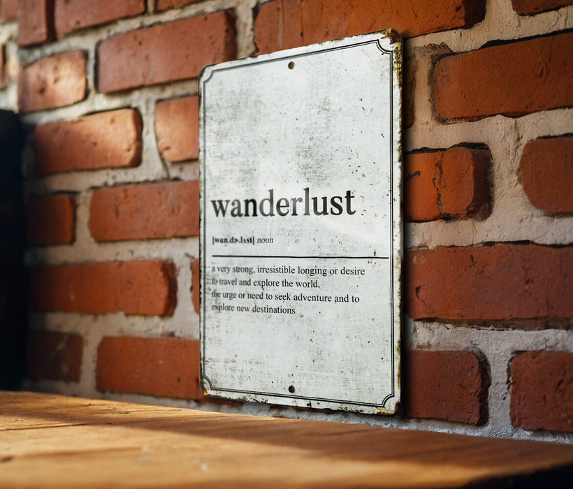 Wanderlust Definition Sign, Personalized Definition, Metal Sign, RV Decor, Unique Home Decor, Hippie, Hippie Decor