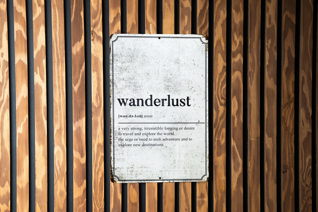 Wanderlust Definition Sign, Personalized Definition, Metal Sign, RV Decor, Unique Home Decor, Hippie, Hippie Decor