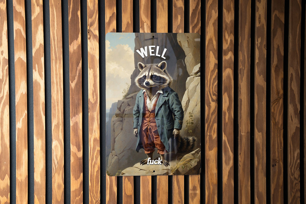 Well.. Fuck - Funny Metal Sign - Explicity Decor - Funny Sign - Home Accent- Swear Decor - Edgy Decor