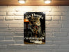 No Thanks I'm Drinking Milk Tonight Metal Sign - Funny Cowboy Cat, Western Humor, Quirky Bar Decor, Whimsical Animal Art