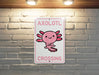 Axolotl Crossing Metal Sign, Cute Pet Decor, Animal Crossing Sign, Unique Home Decor, Wall Art