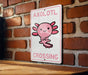 Axolotl Crossing Metal Sign, Cute Pet Decor, Animal Crossing Sign, Unique Home Decor, Wall Art