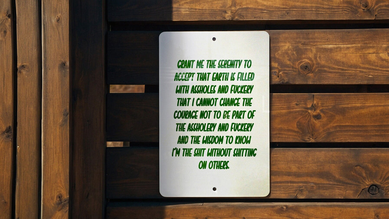 That Earth Is Filled With Assholes Metal Sign - Sarcastic Decor, Funny Quote, Office Humor, Wall Art, Unique Gift