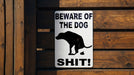 Dog Caution, Funny Sign, Metal Decor, Garden Warning, Pet Humor