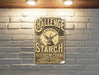 Challenge Starch Vintage Metal Poster - Laundry Starch Sign, Retro Laundry Room Decor
