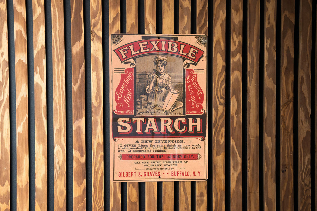 Flexible Starch Metal Poster - Vintage Laundry Sign, Retro Washing Ad