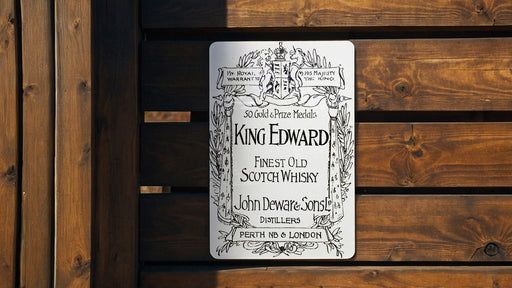 King Edward Scotch Whisky Vintage Metal Poster - Retro Liquor Ad, Bar Wall Decor