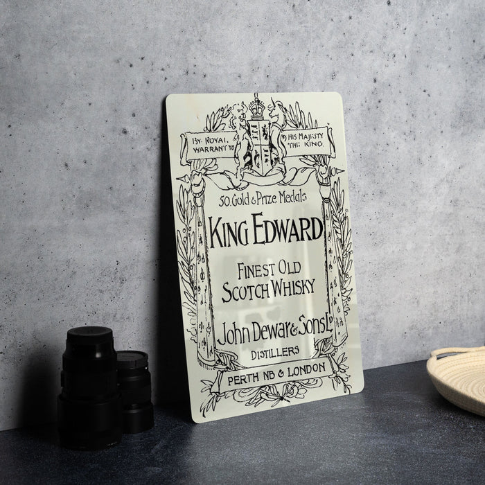 King Edward Scotch Whisky Vintage Metal Poster - Retro Liquor Ad, Bar Wall Decor