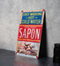 Sapon Soap Vintage Metal Poster - Classic Laundry Ad, Retro Soap Decor