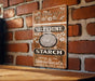 Silverine Starch Vintage Metal Poster - Retro Laundry Ad, Classic Starch Decor