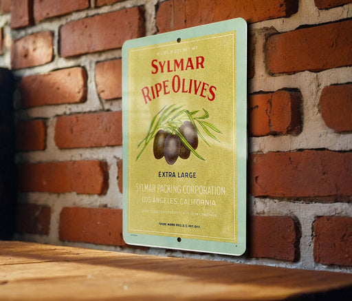 Sylmar Ripe Olives Vintage Metal Poster - Classic Kitchen Decor, Retro Food Ad