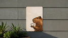 Capybara Coffee Art Metal Poster - Animal Humor, Coffee Lover, Unique Decor, Nature Inspired, Wall Art