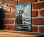 Crushing Existence Weight Metal Poster - Existential Thought, Deep Quote, Philosophical Art, Mind Burden, Reflective Decor