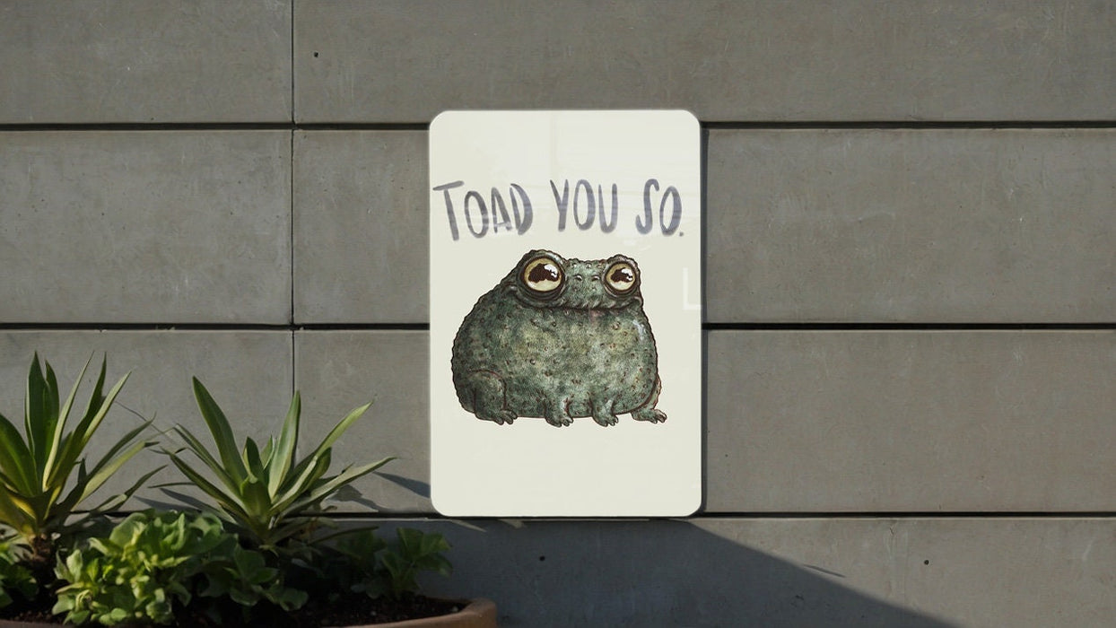 Toad You So Metal Poster - Amphibian Humor, Whimsical Art, Nature Pun, Cute Toad, Funny Decor