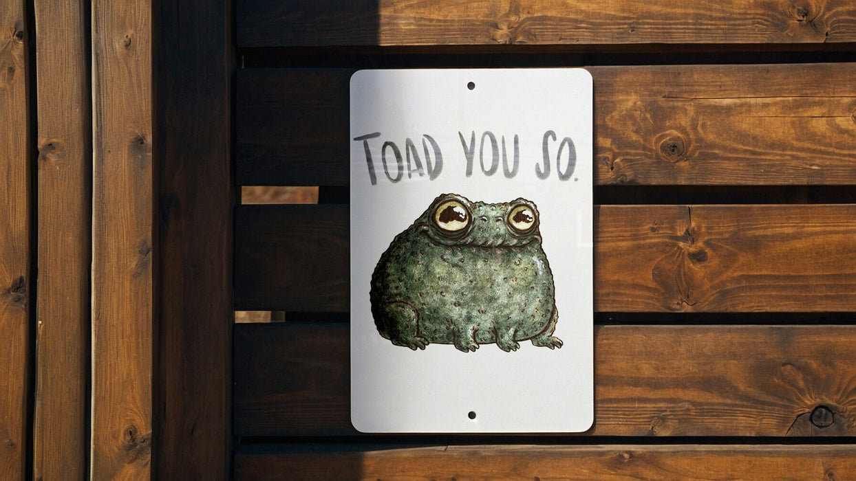 Toad You So Metal Poster - Amphibian Humor, Whimsical Art, Nature Pun, Cute Toad, Funny Decor