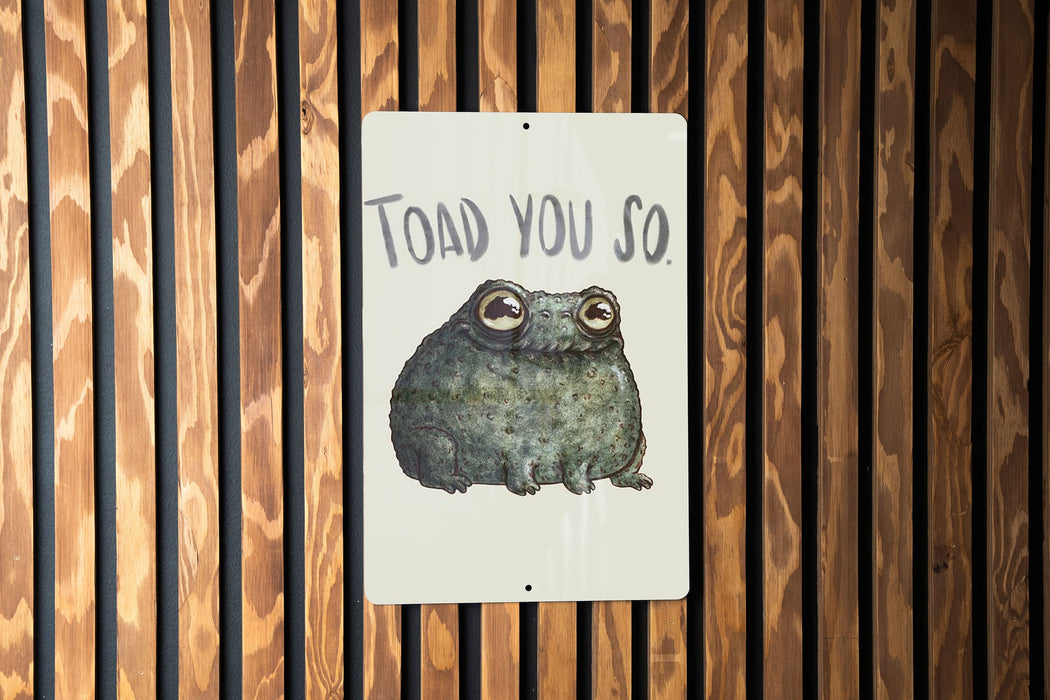 Toad You So Metal Poster - Amphibian Humor, Whimsical Art, Nature Pun, Cute Toad, Funny Decor