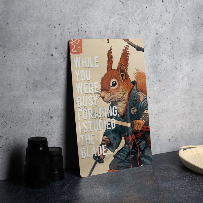 Studied the Blade Metal Poster - Foraging Joke, Warrior Humor, Medieval Meme, Fantasy Art, Unique Quote