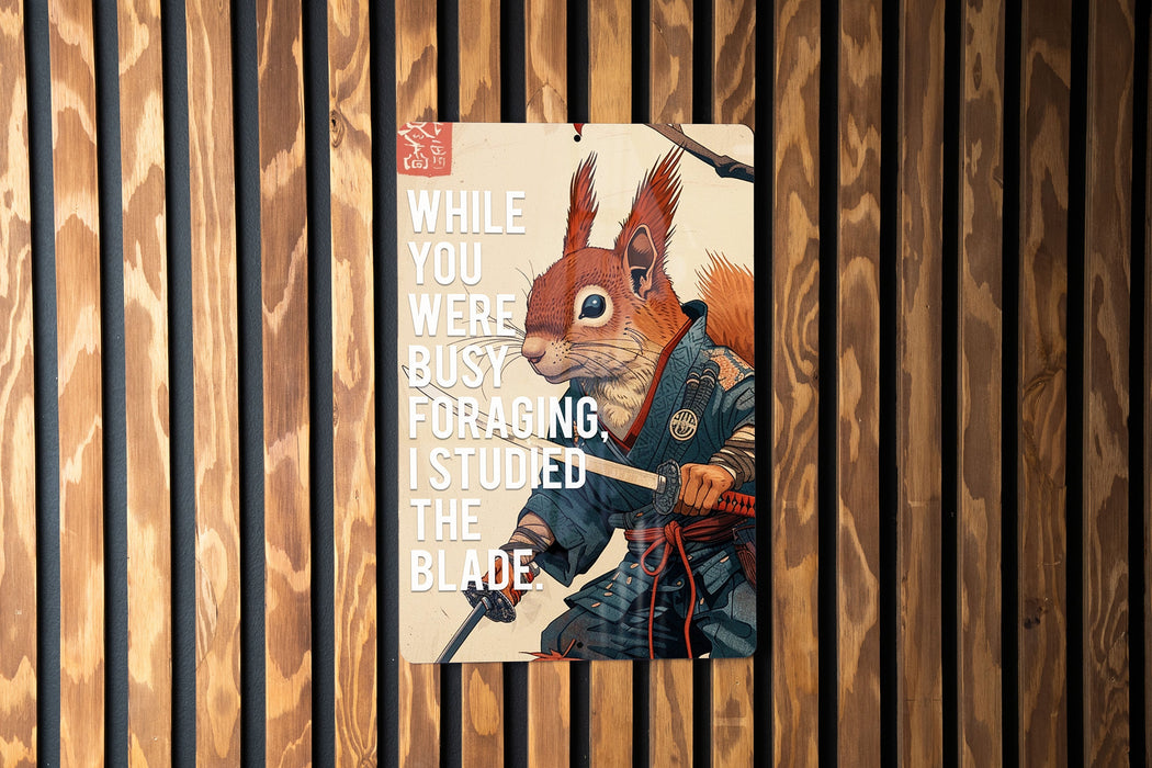 Studied the Blade Metal Poster - Foraging Joke, Warrior Humor, Medieval Meme, Fantasy Art, Unique Quote
