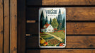 a picture of a vegetable patch on a wooden wall