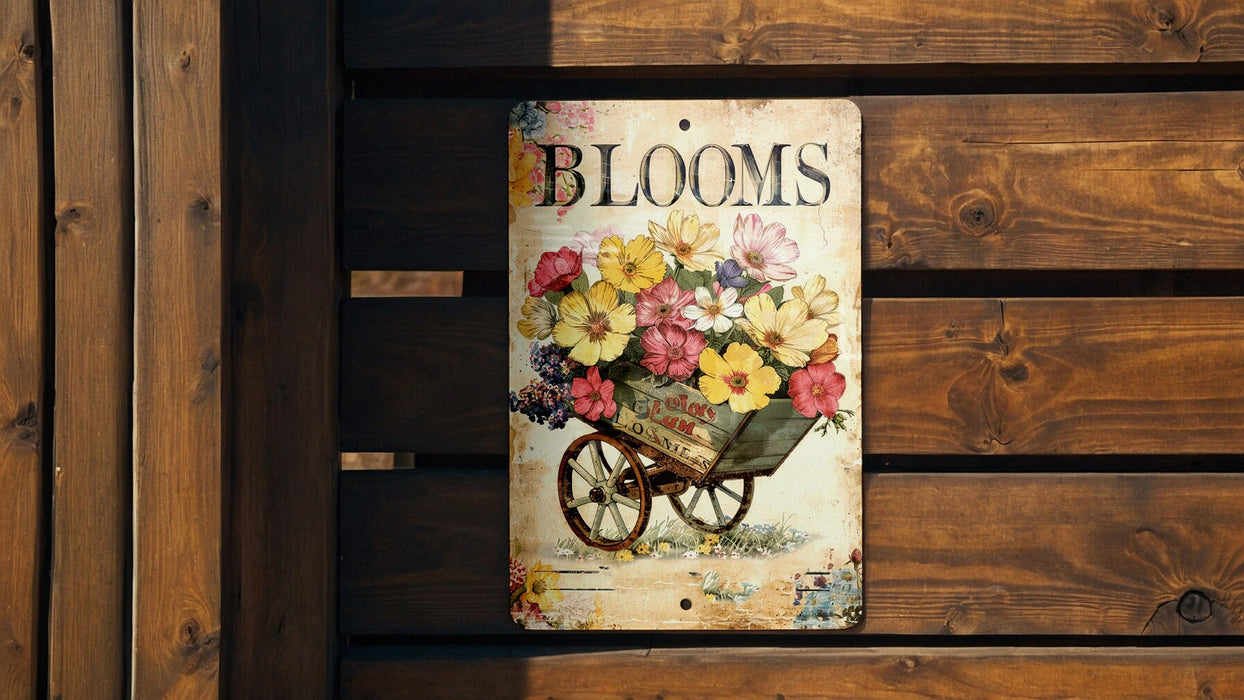 a book with a wheelbarrow with flowers on it