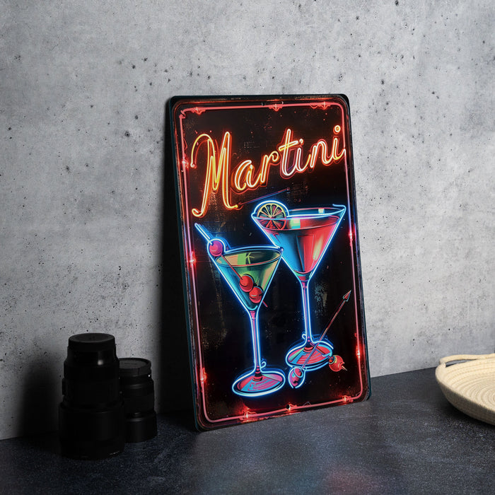 a neon sign that says martini on it