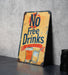 a no free drinks sign on a table