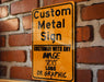 Custom Man Cave Aluminum Sign - Personalized Bar Decor, UV Ink Printed, ManCave Sign, Custom Bar Sign, UV Ink Metal, Personalized Decor