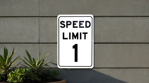 Speed Limit 1 MPH Metal Sign - Durable Aluminum Safety Signage for Controlled Areas