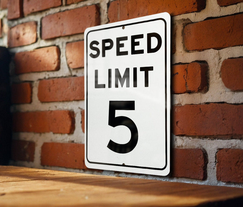 Speed Limit 5 MPH Sign - Safe Speed Aluminum Signage for Areas Requiring Caution
