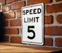Speed Limit 5 MPH Sign - Safe Speed Aluminum Signage for Areas Requiring Caution