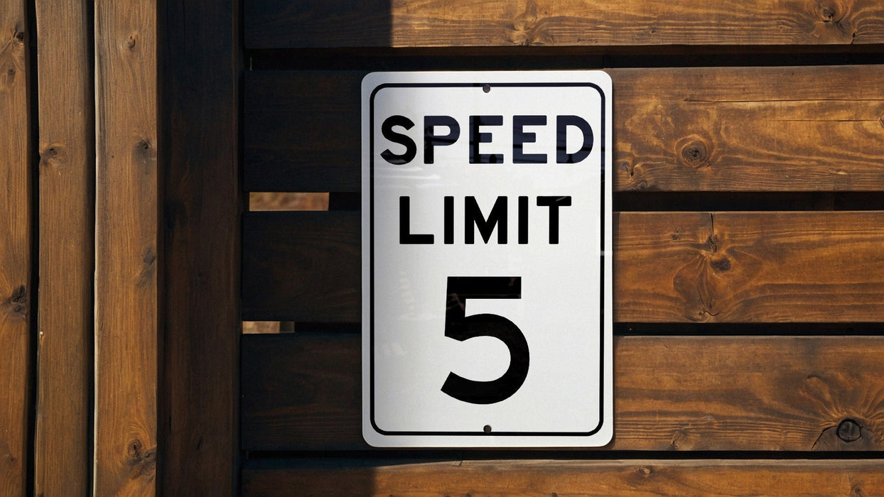 Speed Limit 5 MPH Sign - Safe Speed Aluminum Signage for Areas Requiring Caution