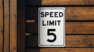 Speed Limit 5 MPH Sign - Safe Speed Aluminum Signage for Areas Requiring Caution