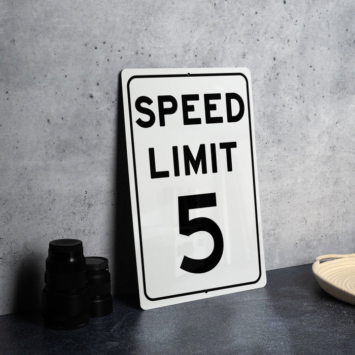 Speed Limit 5 MPH Sign - Safe Speed Aluminum Signage for Areas Requiring Caution