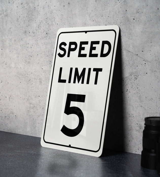 Speed Limit 5 MPH Sign - Safe Speed Aluminum Signage for Areas Requiring Caution
