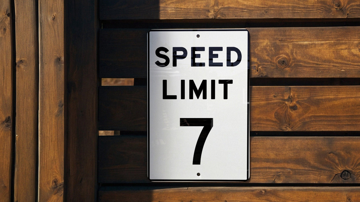 Speed Limit 7 MPH Sign - Unique Aluminum Traffic Sign for Specific Speed Regulation