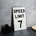Speed Limit 7 MPH Sign - Unique Aluminum Traffic Sign for Specific Speed Regulation